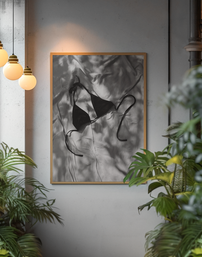 Loose Coastal Bikini Top Beach Wall Art | Timeless Gift For Her Summer Aesthetics Decor