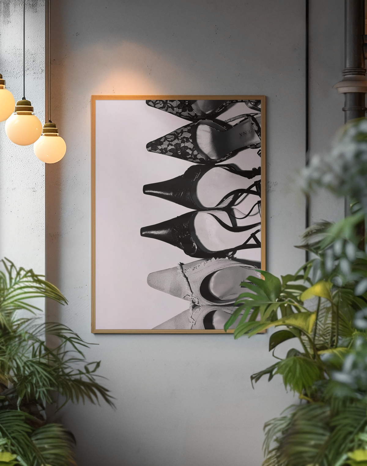 Elegant Fashion Designer Heels Illustration Poster | Bold Girly Y2K Apartment Luxury Decor