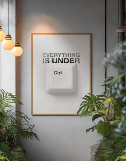 Everything Is Under Ctrl Funny Quote Wall Art | Essential Fashion Lover Gift Poster