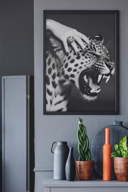 Glamour Fashion Tiger Portrait Wall Mount | Timeless Wild Life Girly Apartment Decor
