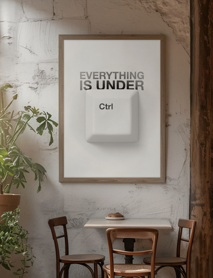 Everything Is Under Ctrl Funny Quote Wall Art | Essential Fashion Lover Gift Poster