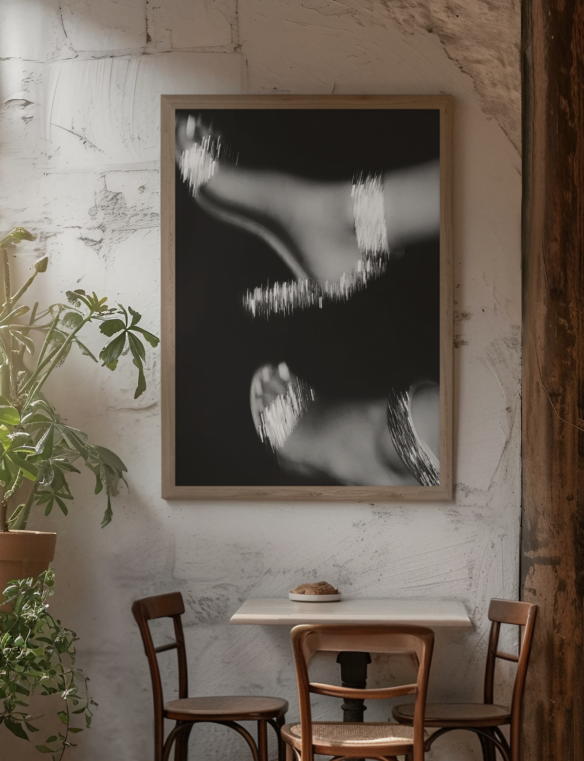 Minimalistic Sparkling Heels Illustration Wall Art | Timeless Fashion Girly Black & White Room Print