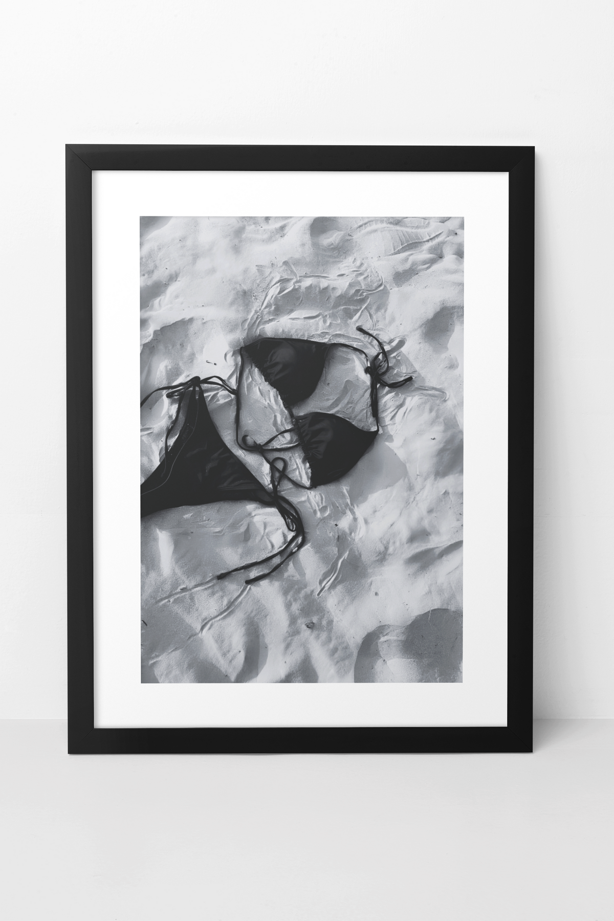 Y2K Bikini On Beach Sand Illustration Decor | Girly Modern House Coastal Summer Vibe Poster