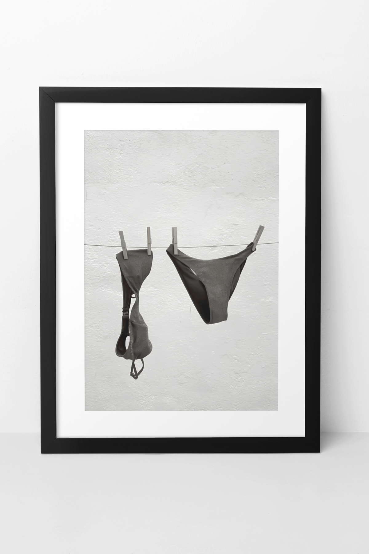 Aesthetic Beach Bikini Illustration Wall Mount | Vintage 90s Feminine Room Poster