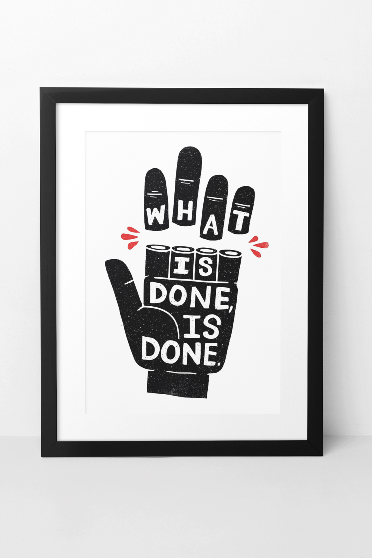 What Is Done, Is Done Quote Wall Art | Timeless Funny Illustration Fashion Decor