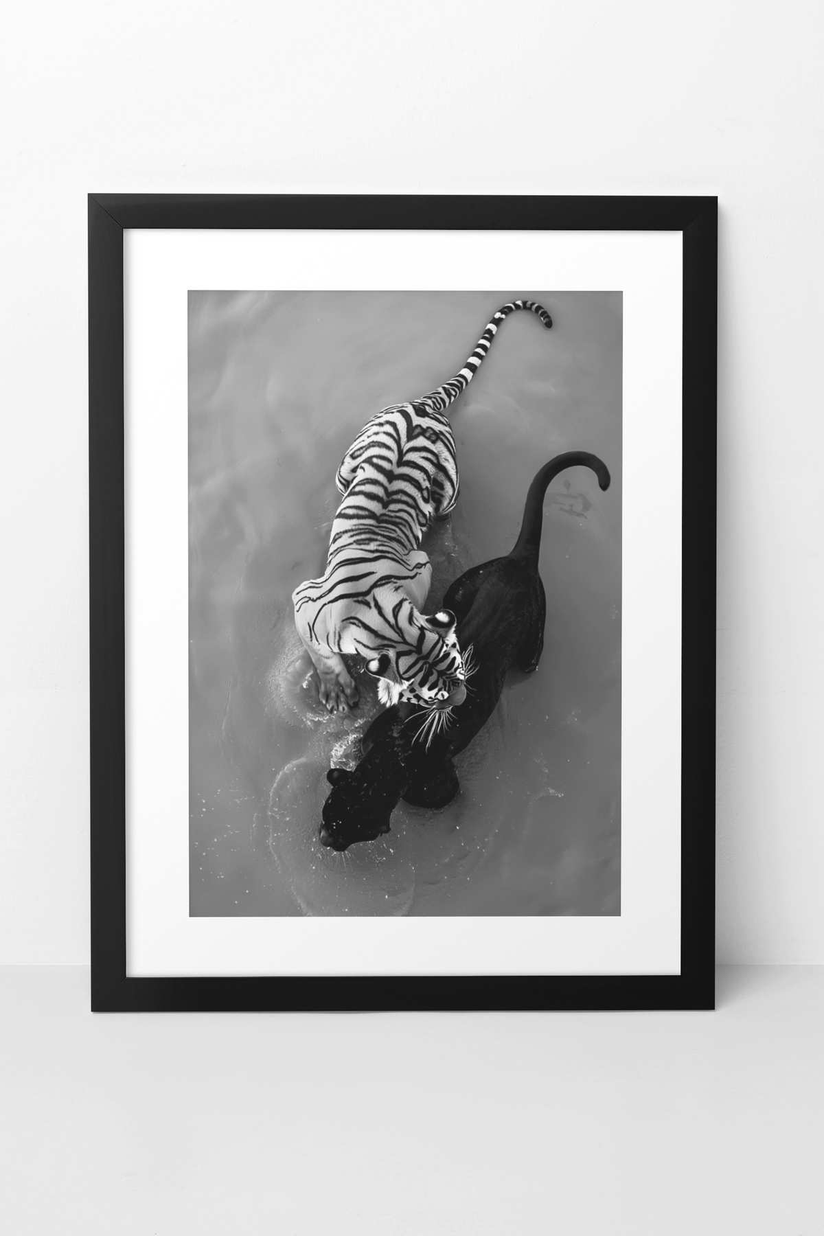 Timeless Leopard & Black Panther Portrait Wall Mount | Bold 90s Fashion Style Modern House Decor