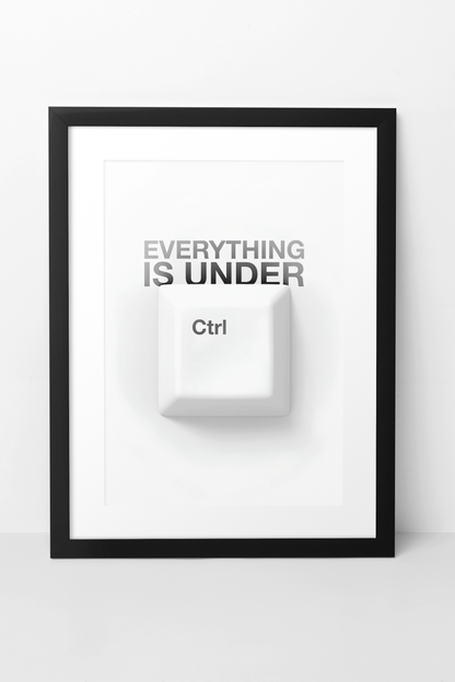 Everything Is Under Ctrl Funny Quote Wall Art | Essential Fashion Lover Gift Poster